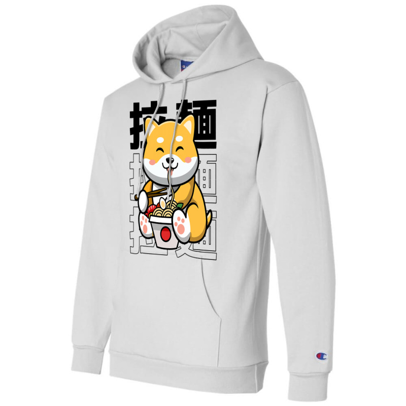 Ramen Dog Kawaii Harajuku Cute Shiba Ramen Noodles Champion Hoodie | Artistshot