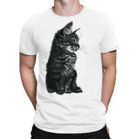 Small Baby Cat Kitten Hoodie Black White T-shirt | Artistshot