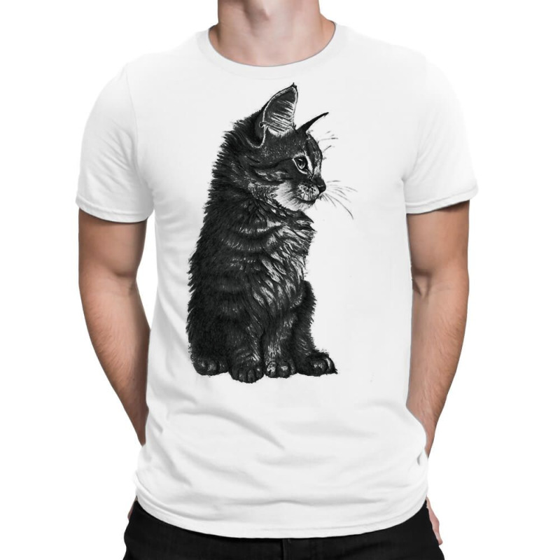 Small Baby Cat Kitten Hoodie Black White T-shirt | Artistshot