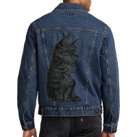 Small Baby Cat Kitten Hoodie Black White Men Denim Jacket | Artistshot