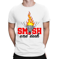 Smash And Dash Graphic Badminton Player Shuttlecoc T-shirt | Artistshot