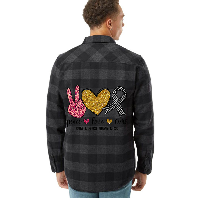 Peace Love Rare Disease Awareness Rare Disease War Flannel Shirt | Artistshot