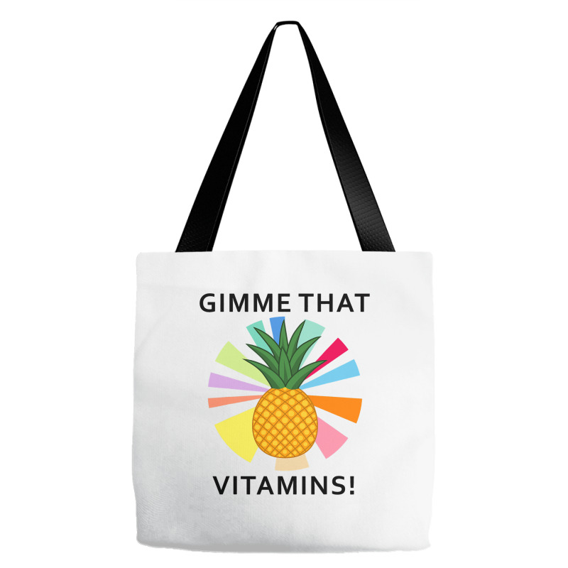 Pineapple Vitamins Healthy Food Summer Fruit Tote Bags | Artistshot