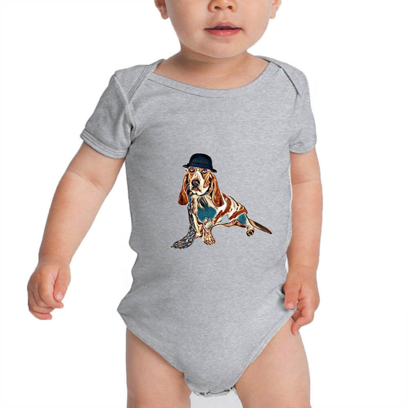 A Funny Image Of A Basset Hou Wearing G Baby Bodysuit | Artistshot