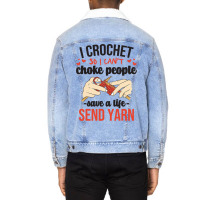 Sewing Quilting Tailor Dressmaker Funny Crochet Lo Unisex Sherpa-lined Denim Jacket | Artistshot