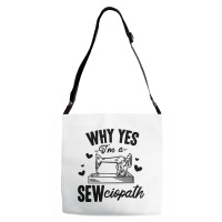 Sewing Quilting Tailor Dressmaker Funny Sewciopath Adjustable Strap Totes | Artistshot