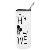 Stay Positive Alaskan Malamute Skinny Tumbler | Artistshot