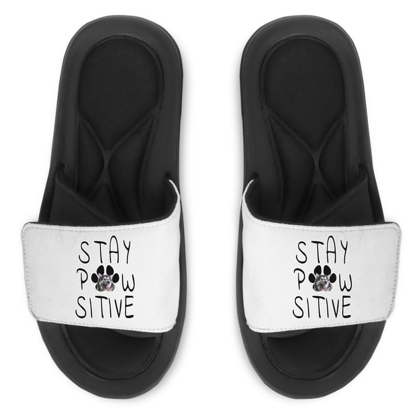 Stay Positive Alaskan Malamute Slide Sandal | Artistshot