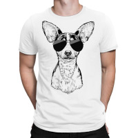 Rat Terrier Dog With Sunglasses T-shirt | Artistshot