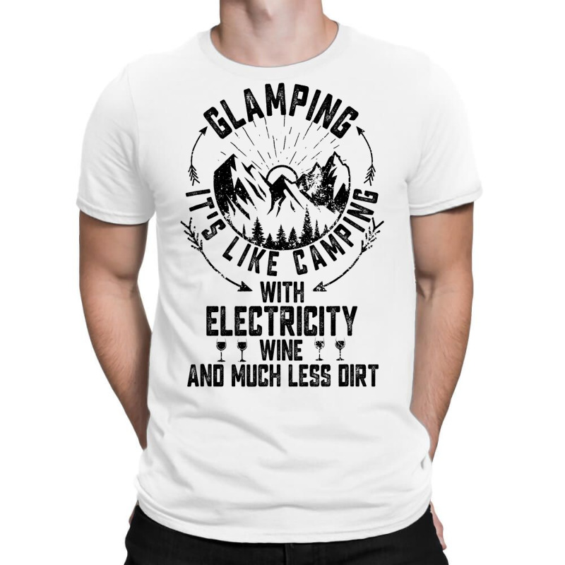 Retro Glamping Camper Glamper Women Men Wine Funny T-shirt | Artistshot