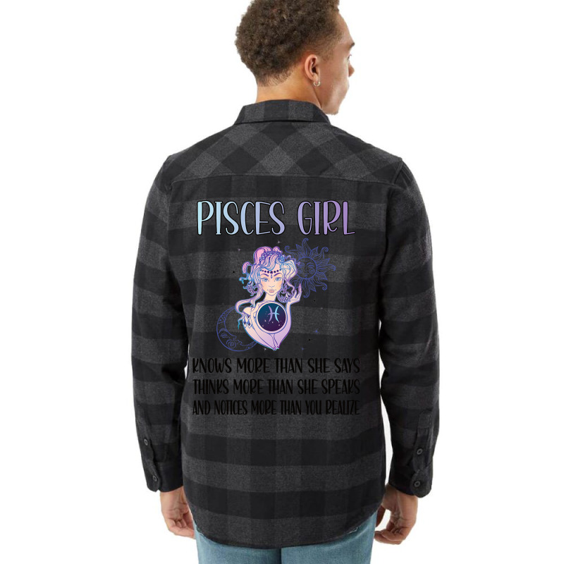 Pisces Zodiac Sign Girl Pisces Horoscope Astrology Flannel Shirt | Artistshot