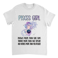 Pisces Zodiac Sign Girl Pisces Horoscope Astrology Classic T-shirt | Artistshot