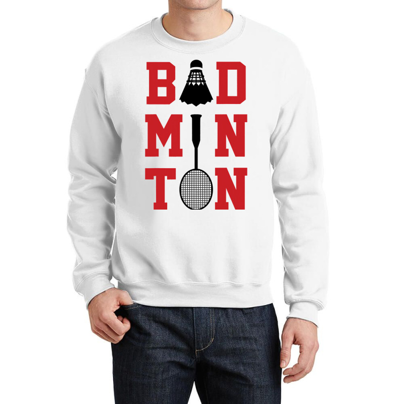 Retro Graphic Badminton Player Shuttlecock Player  Crewneck Sweatshirt | Artistshot