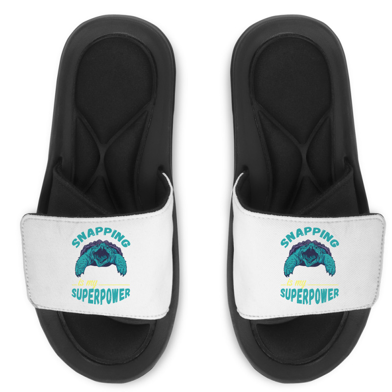 Snapping Turtle My Superpower Reptile Snapping Tur Slide Sandal | Artistshot