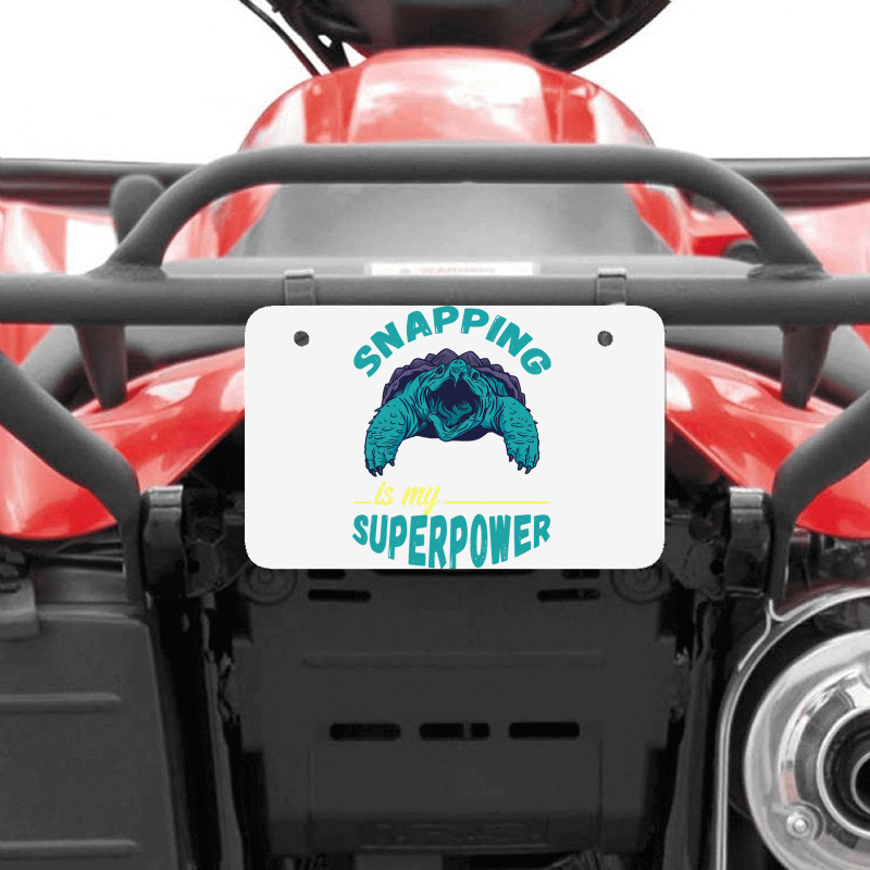 Snapping Turtle My Superpower Reptile Snapping Tur Atv License Plate | Artistshot