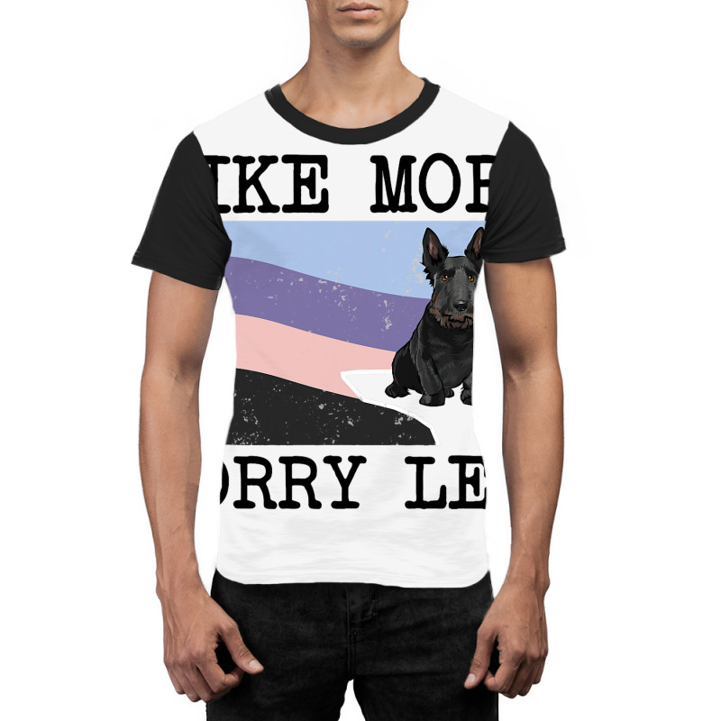 Scottish Terrier Hike More Worry Less Graphic Hiki Graphic T-shirt by MALIKASHARIF | Artistshot