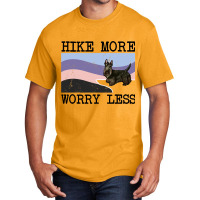 Scottish Terrier Hike More Worry Less Graphic Hiki Basic T-shirt | Artistshot