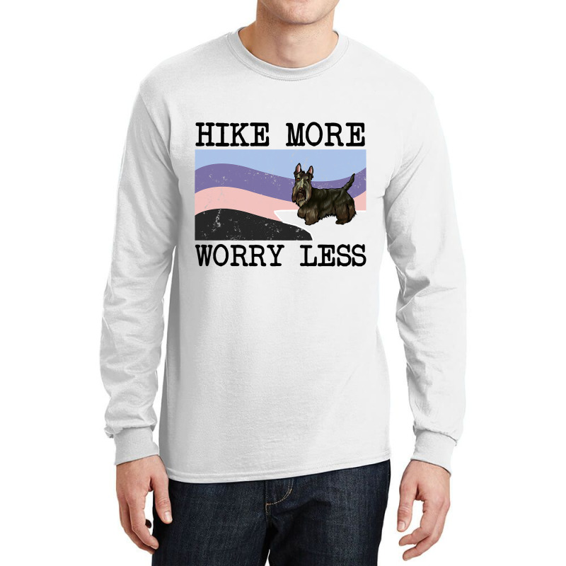 Scottish Terrier Hike More Worry Less Graphic Hiki Long Sleeve Shirts by ALFREDANDRE | Artistshot