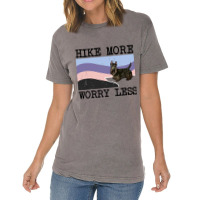 Scottish Terrier Hike More Worry Less Graphic Hiki Vintage T-shirt | Artistshot