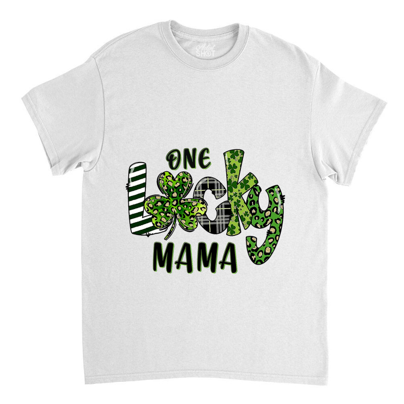 Shamrock Leopard One Lucky Mama St Patricks Day Classic T-shirt | Artistshot