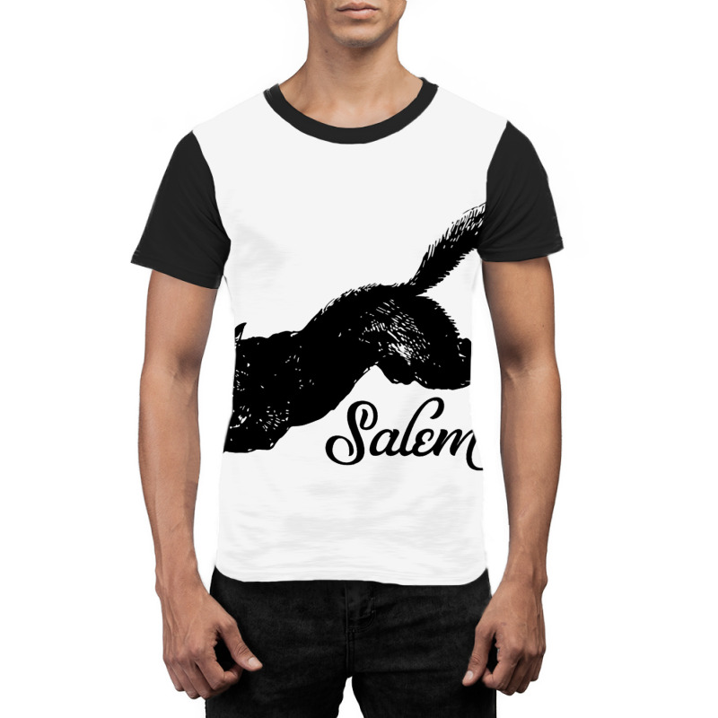 Salem Black Cat Vintage Witchy Mystical Graphic T-shirt | Artistshot