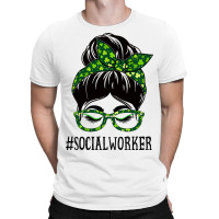 Social Worker Women Messy Bun St Patricks Day Sham T-shirt | Artistshot