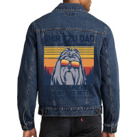 Shih Tzu Dad You May Not Have Given Me Life But Yo Men Denim Jacket | Artistshot