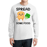 Spread Some Food Funny Broccoli Vegan Vegetables G Long Sleeve Shirts | Artistshot