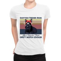 Scottish Terrier Mom Bandana Match Vintage Mothers Ladies Fitted T-shirt | Artistshot