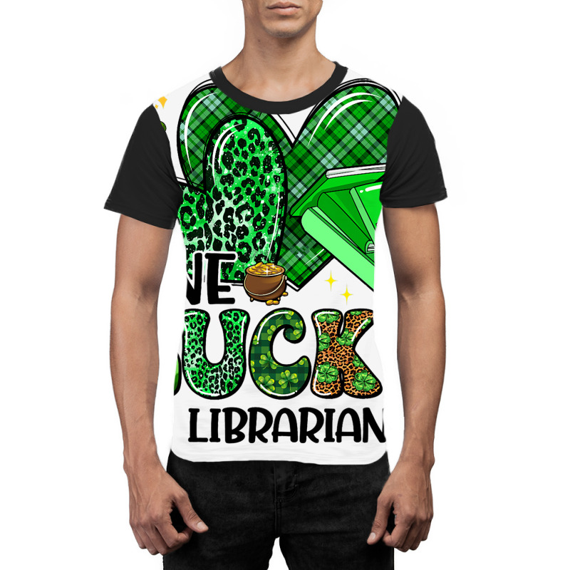 Shamrocks One Lucky Librarian Happy St Patricks Da Graphic T-shirt | Artistshot