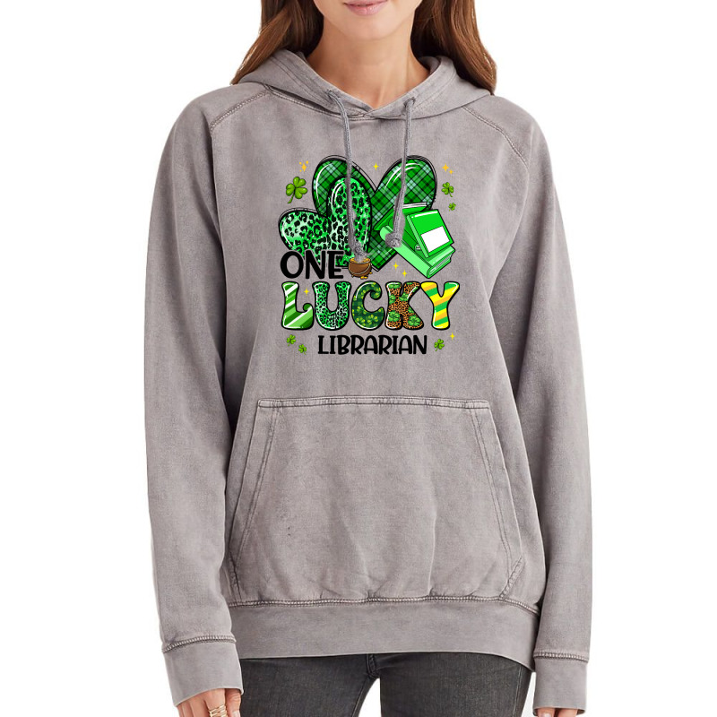 Shamrocks One Lucky Librarian Happy St Patricks Da Vintage Hoodie | Artistshot