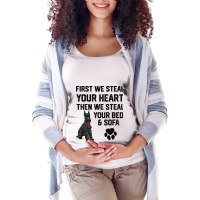 Steal Your Heart Steal Your Bed Miniature Schnauze Maternity Scoop Neck T-shirt | Artistshot