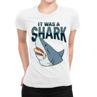 Shark Amputee Joke Leg Prosthetic Design For A Leg Ladies Fitted T-shirt | Artistshot