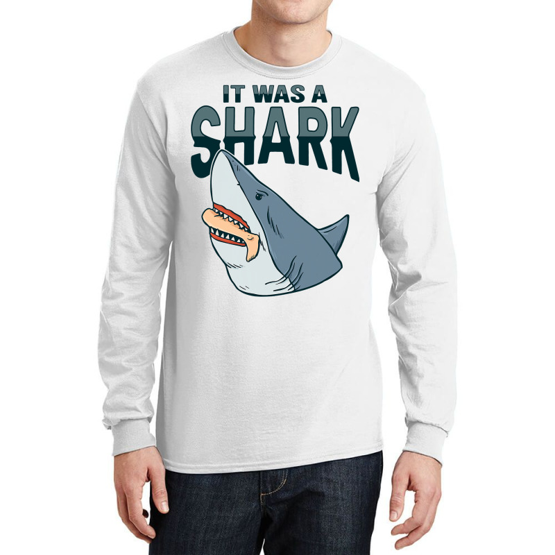 Shark Amputee Joke Leg Prosthetic Design For A Leg Long Sleeve Shirts by NariahPringl | Artistshot