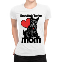 Scottish Terrier Mom Fun Scotty Art Scottish Ladies Fitted T-shirt | Artistshot