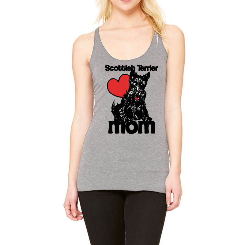 Scottish Terrier Mom Fun Scotty Art Scottish Racerback Tank by DAVIDVASILCHUK | Artistshot