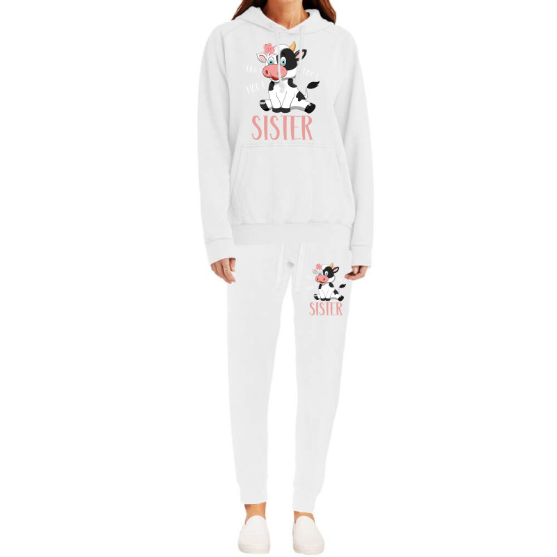 Sister Cow Cute Cow Farmer Birthday Matching Famil Hoodie & Jogger Set | Artistshot