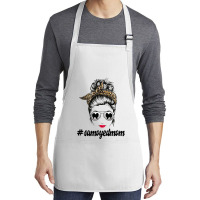 Samoyed Dog Mom Messy Bun Leopard Women Puppy Pet  Medium-length Apron | Artistshot