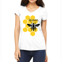 Queen Bee With Honeycomb For Her Royal Highness Women's V-neck T-shirt | Artistshot