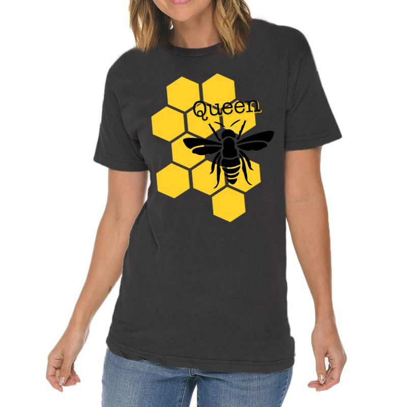 Queen Bee With Honeycomb For Her Royal Highness Vintage T-shirt | Artistshot