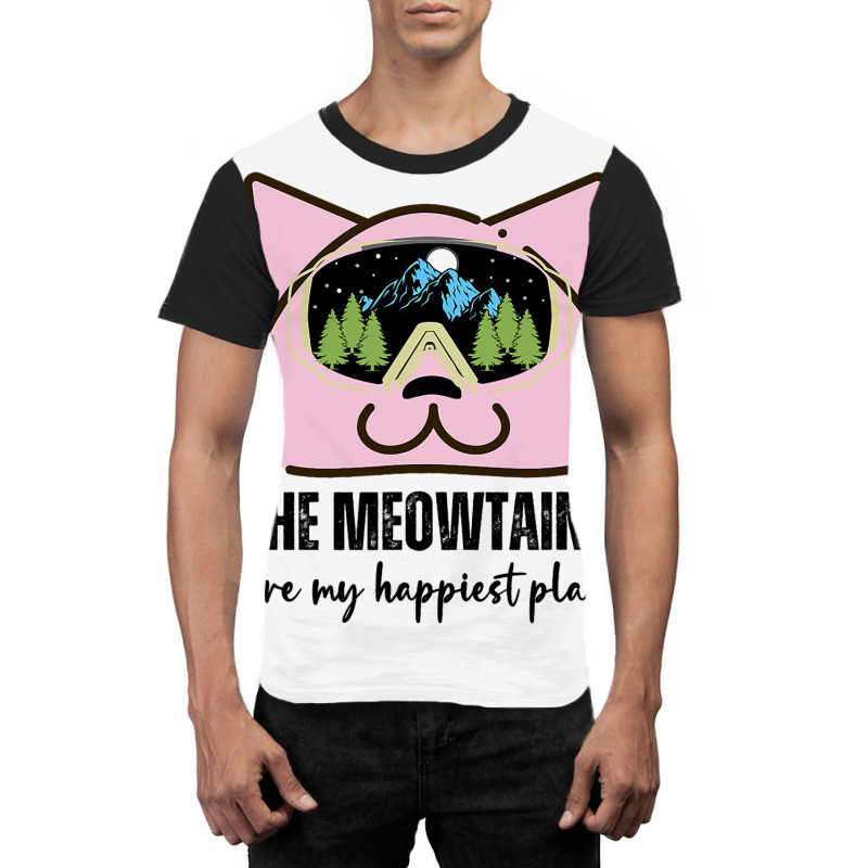 Skiing Snowboarding Climbing Mountains Cat Lover H Graphic T-shirt | Artistshot