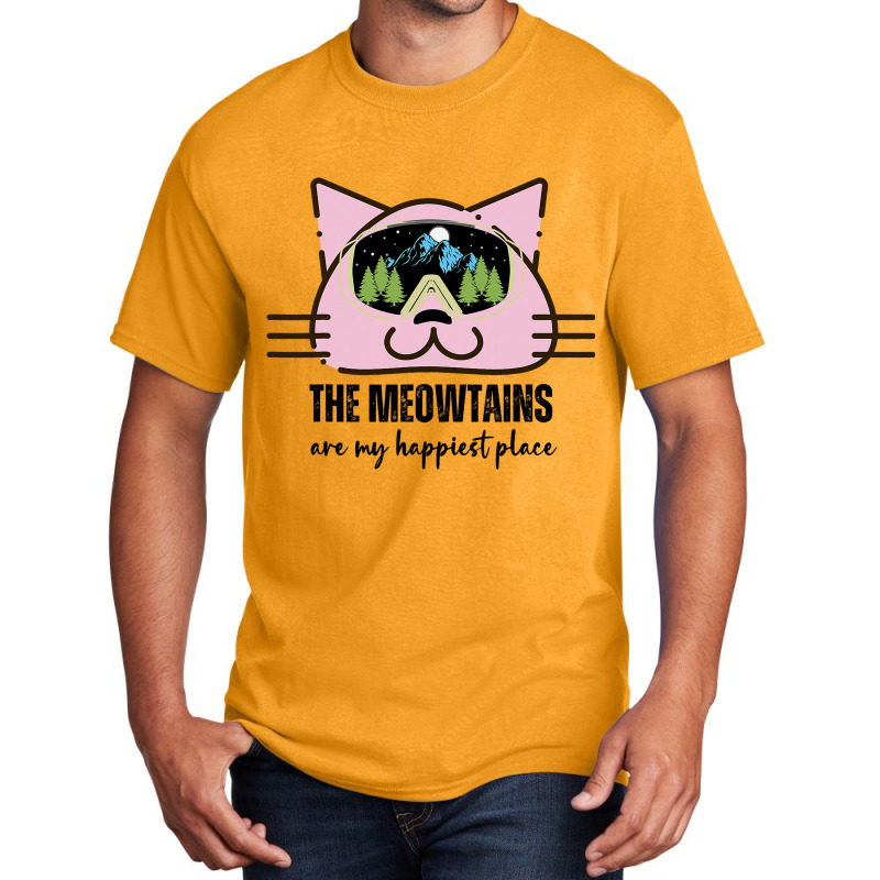 Skiing Snowboarding Climbing Mountains Cat Lover H Basic T-shirt | Artistshot