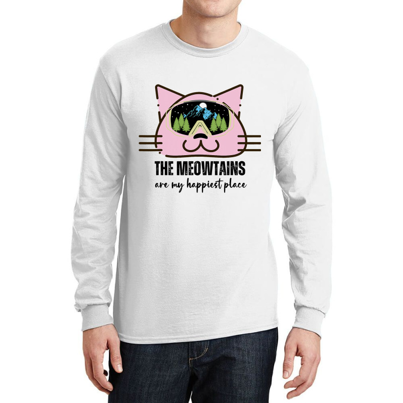 Skiing Snowboarding Climbing Mountains Cat Lover H Long Sleeve Shirts | Artistshot