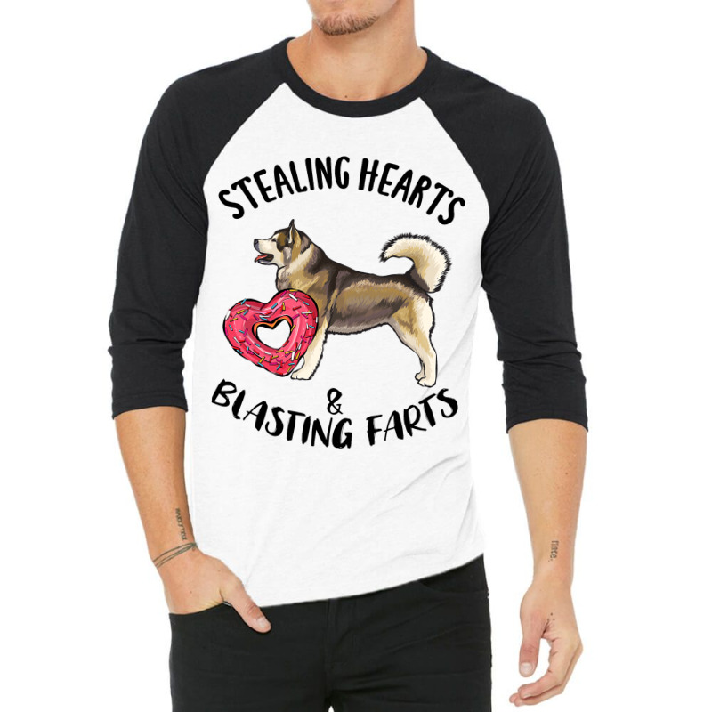 Stealing Hearts Blasting Farts Alaskan Malamute Va 3/4 Sleeve Shirt | Artistshot