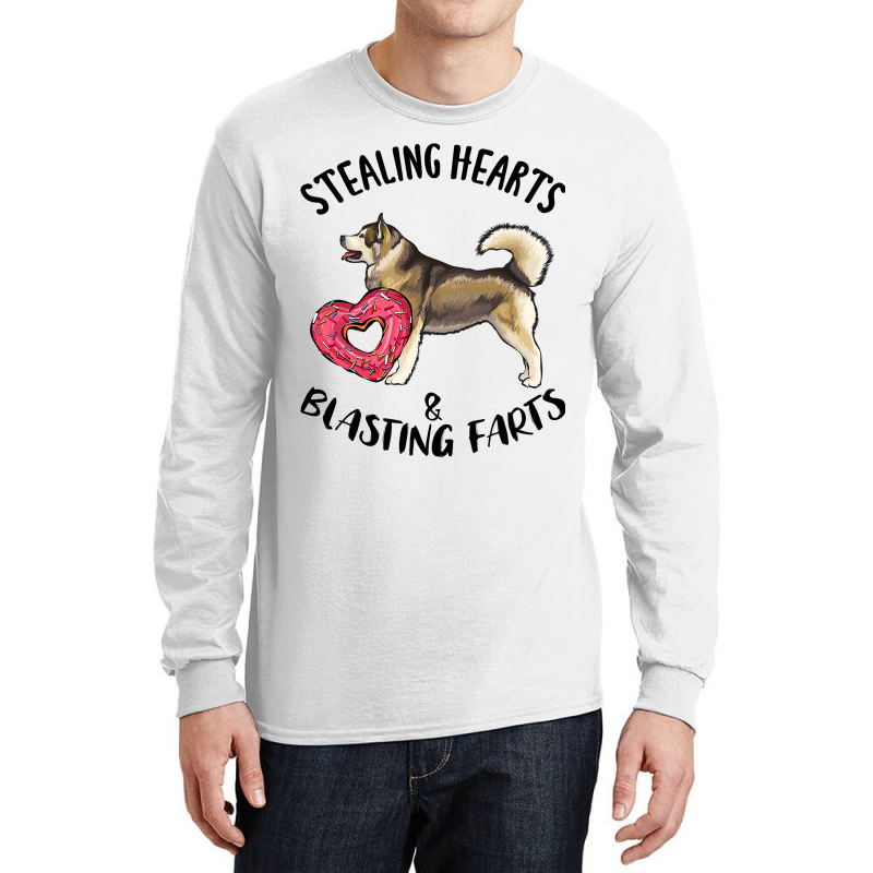 Stealing Hearts Blasting Farts Alaskan Malamute Va Long Sleeve Shirts | Artistshot