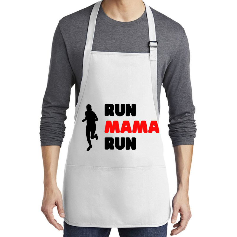 Run Mama Run Mom Running Fit Fitness Workout Cardi Medium-length Apron | Artistshot