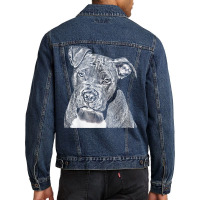 Dog Dad Pit Bull T Shirt Men Denim Jacket | Artistshot