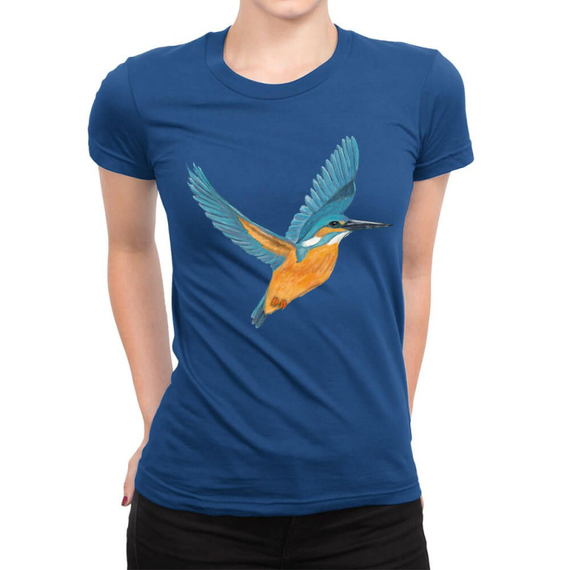 Flying Kingfisher Ladies Fitted T-Shirt by Bwiselizzy | Artistshot