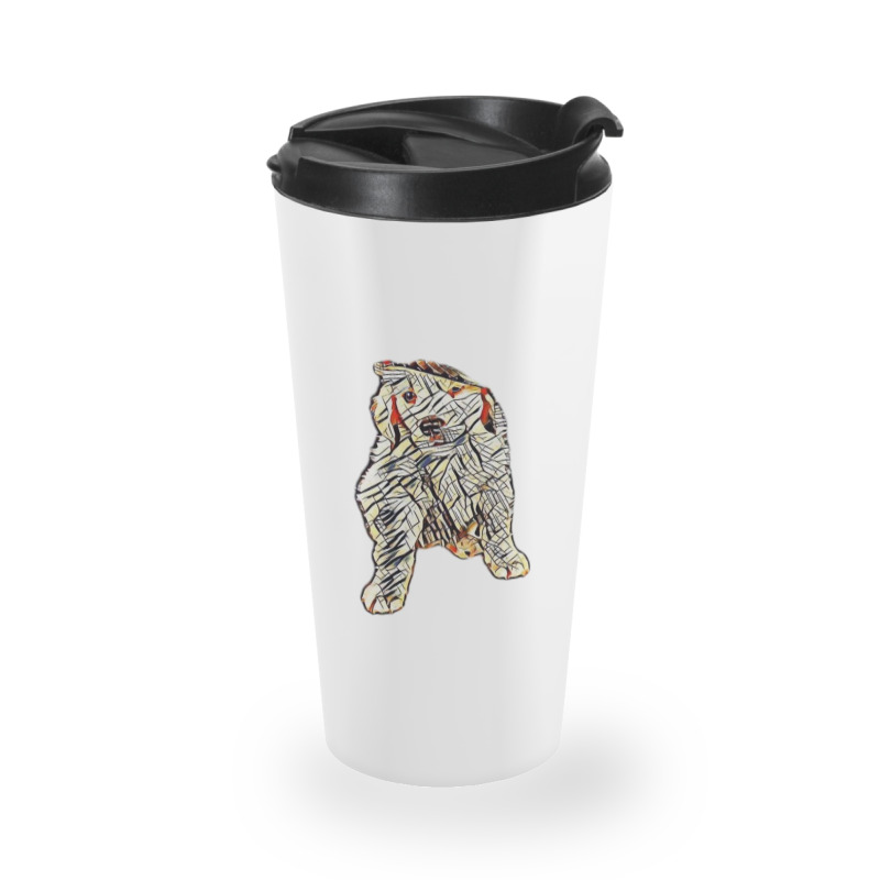 Golden Retriever Puppy Wearin Travel Mug | Artistshot