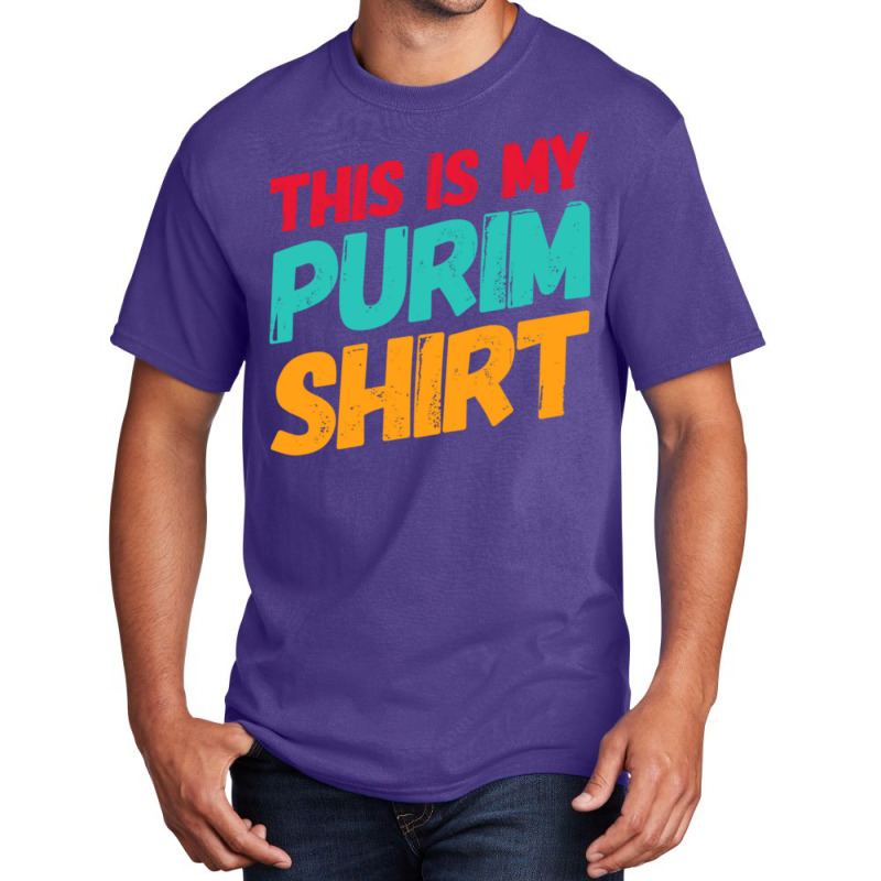 This Is My Purim Shirt Jewish Costume Book Of Esther Long Sleeve T Shi Basic T-shirt by cm-arts | Artistshot